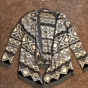 Black and white cardigan sweater